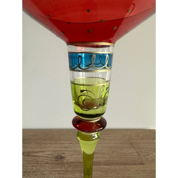 Colorful Tall Glass Candle Holder - Picture 3 of 4